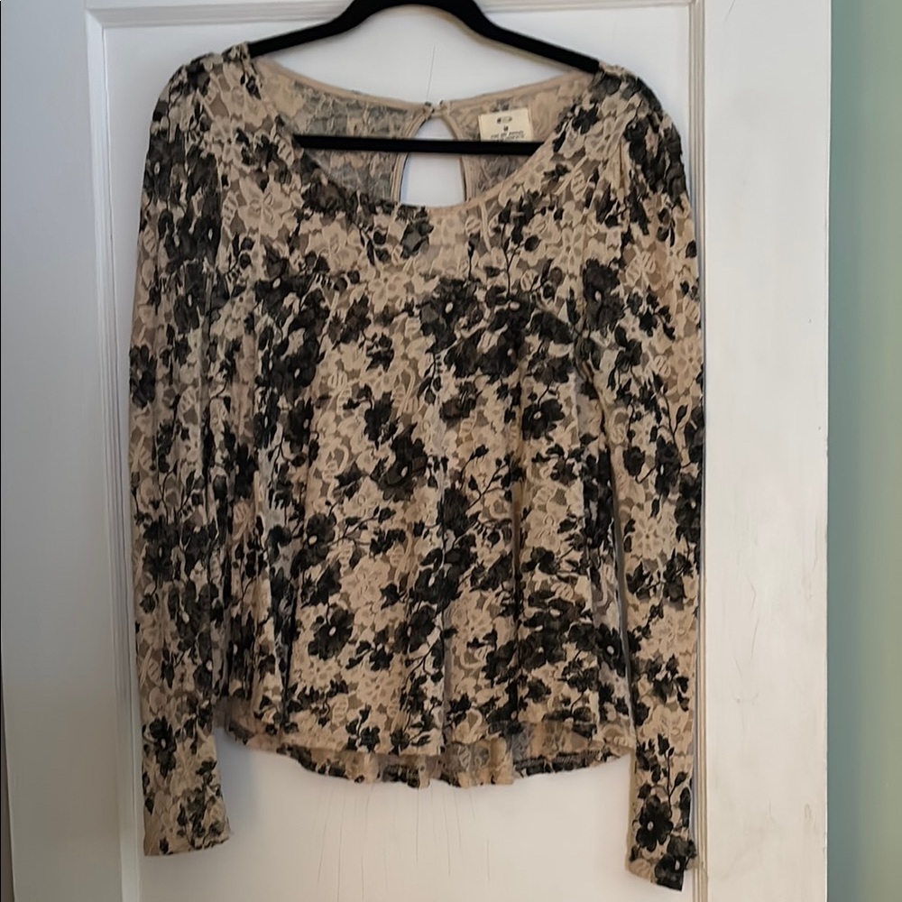 Pins & Needles Black and Cream Blouse
